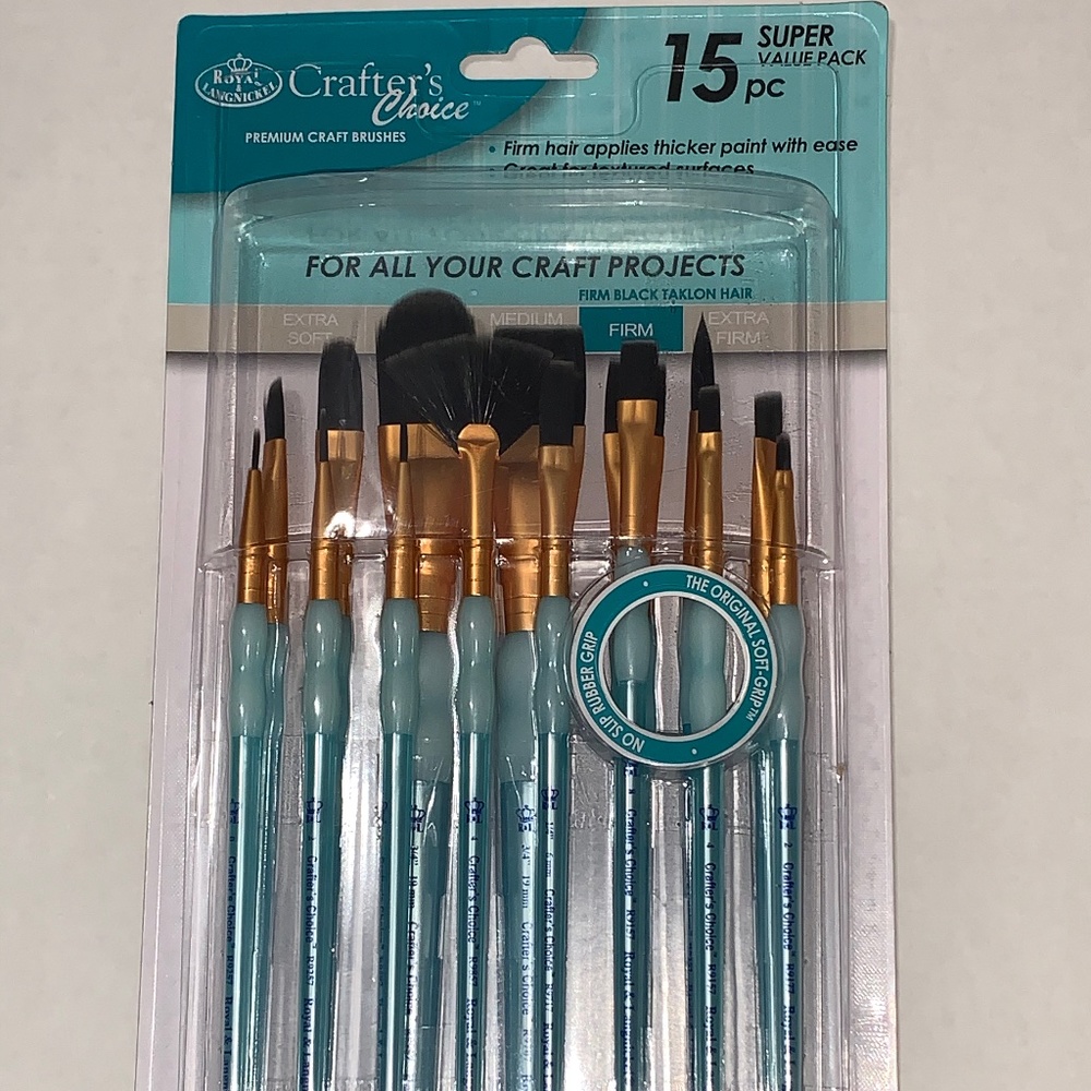 15 pc painting brush set